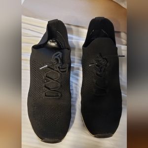 DKNY black hightop sneakers